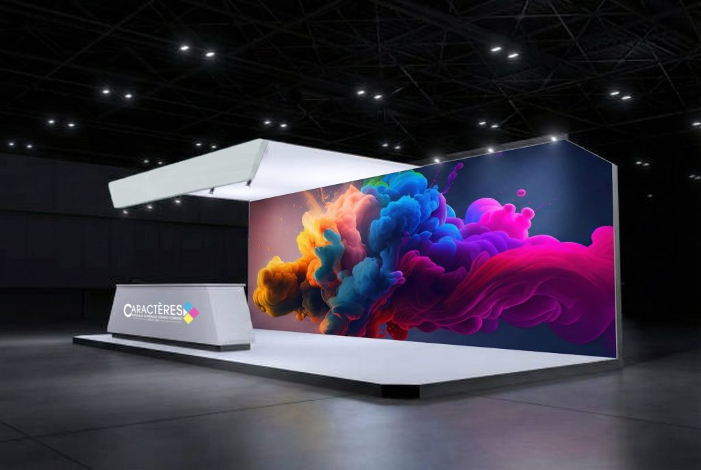 Impression sur stand lors de salons